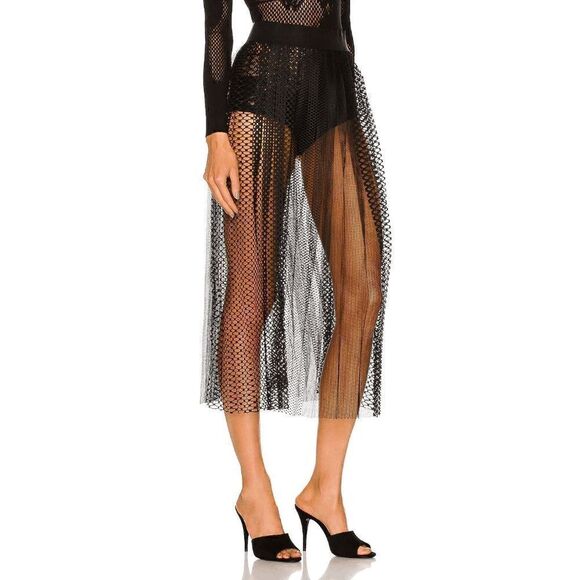 NWT Wolford Fading Net Skirt White L - Picture 3 of 16